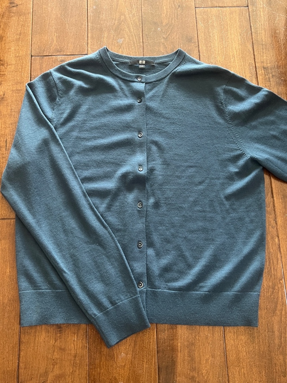 Uniqlo Women's Button-Front Crewneck Cardigan - Teal